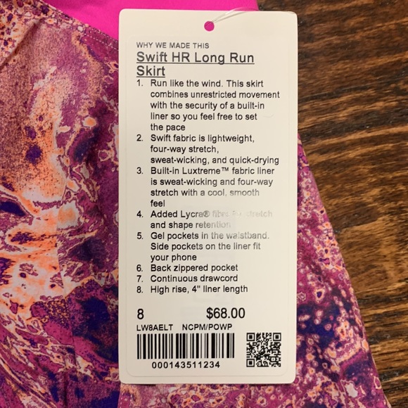 Lululemon Limited Edition Swift High-Rise Long Running Skirt Anticipatio… - Picture 2 of 5
